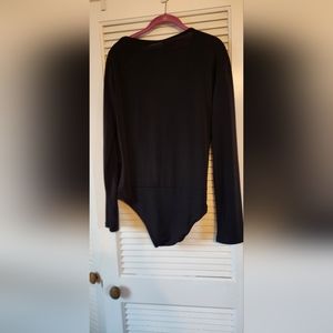 Prima Black Long Sleeve Bodysuit